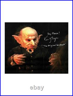 10x8 Harry Potter Griphook Print Signed By Verne Troyer 100% Authentic With COA