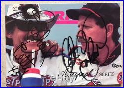 1992 Traks Dale Earnhardt/Richard Petty Race Autograph Series Card #A1 with COA