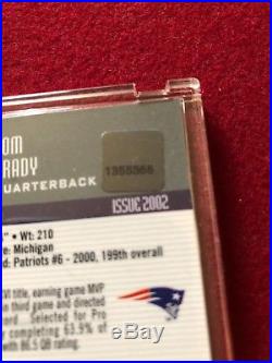 2002 eTOPPS TOM BRADY AUTOGRAPH AUTO PATRIOTS #1 ONLY 155 SIGNED WITH TOPPS COA
