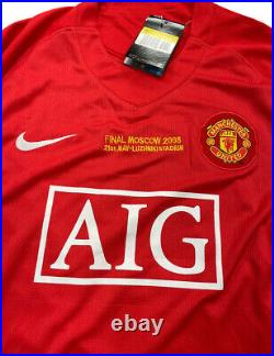 2008 UEFA Champions League Final Shirt Signed By Wayne Rooney 100% With COA