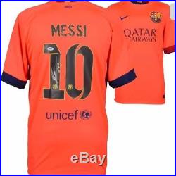 2014/15 Autographed Leo Messi Barcelona 3rd Jersey Comes With PSA/DNA COA