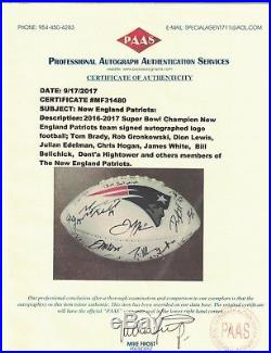 2016-2017 New England Patriots Team Signed Autographed Football with COA