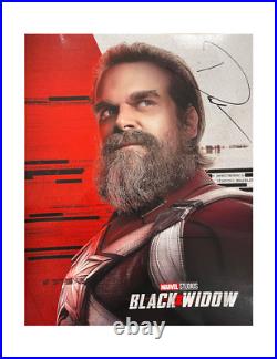A3 Black Widow Poster Signed by David Harbour 100% Authentic with COA