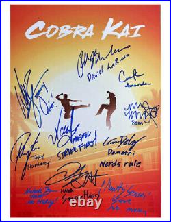 A3 Cobra Kai Poster Signed by 10 Cast Members 100% Authentic With COA