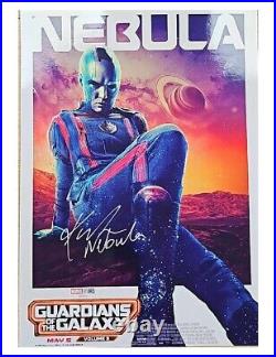 A3 Guardians of the Galaxy Print Signed by Karen Gillen Authentic with COA