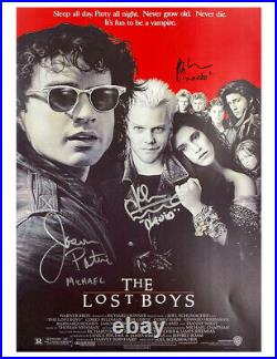 A3 Lost Boys Poster Triple Signed by Sutherland, Patric & Winter 100% With COA