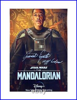 A3 Mandalorian Poster Signed by Giancarlo Esposito 100% Authentic with COA