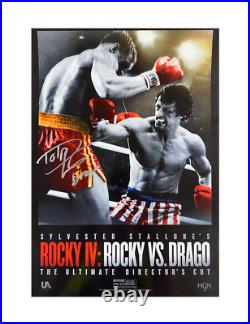 A3 Rocky Poster Signed by Dolph Lundgren with Character 100% Authentic+COA