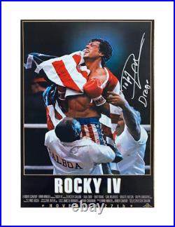 A3 Rocky Poster Signed by Dolph Lundgren with Character 100% Authentic+COA