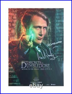 A3 Secrets of Dumbledore Poster Signed by Mads Mikkelsen 100% Authentic with COA