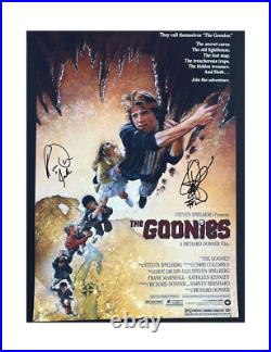 A3 The Goonies Poster Signed by Davi and Pantoliano 100% Authentic with COA
