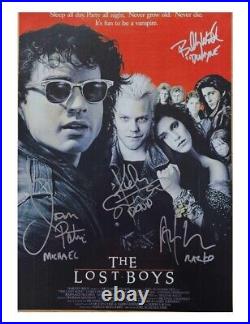 A3 The Lost Boys Poster Signed By Kiefer S, Jason P, Alex W and Billy W with COA