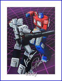 A3 Transformers Poster Signed by Peter Cullen + Frank Welker With COA