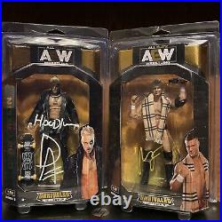 AEW Unrivaled Series MJF & Darby Allin Autographed Figures With COA