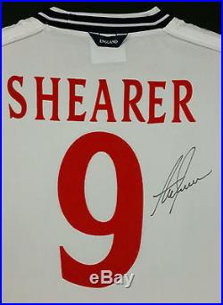 ALAN SHEARER of England Signed Shirt Autograph Display with COA