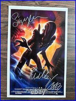 ALIEN MOVIE POSTER 11x17 SIGNED & AUTHENTICATED with COA