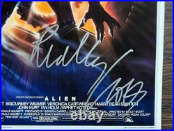 ALIEN MOVIE POSTER 11x17 SIGNED & AUTHENTICATED with COA