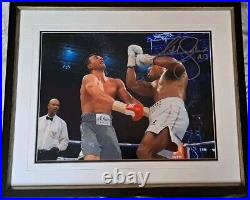 ANTHONY JOSHUA VS KLITCHKO GENUINE SIGNED FRAMED 11x14 PHOTO WITH COA