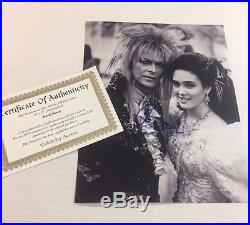 AUTHENTIC David Bowie Autograph From Labyrinth Headshots With COA