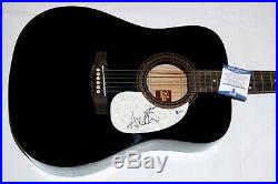 AVRIL LAVIGNE Hand Signed ACOUSTIC GUITAR autograph with Beckett COA BAS lp cd