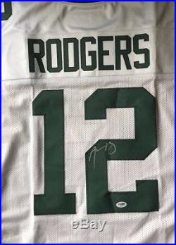 Aaron Rodgers Signed Jersey Green Bay Packers Autograph With Psa Coa