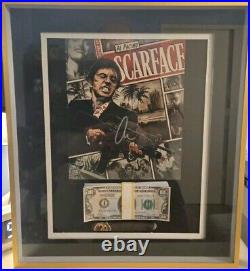 Al Pacino Autographed Scarface Custom Framed Shadow Box With COA