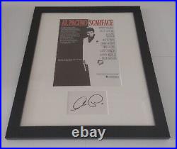 Al Pacino Scarface with COA Signed Framed Print New