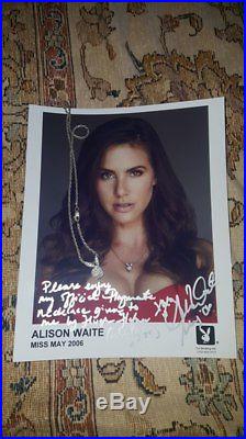 Alison Waite Official Playmate Of The Month Necklace With Coa Headshot May 2006