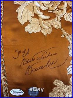 Amazing Bruce Lee Original Used Silk Kimono And Hand Signed With Coa