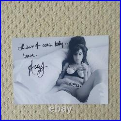 Amy Winehouse Hand Signed Autographed Glossy Picture With Coa
