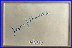 An original signed autograph by James J. Braddock (Cinderella Man) with COA