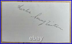An original signed card by Sonny Liston (with COA) RARE