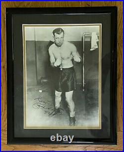 An original signed card with photograph by Jack Sharkey Framed (with COA)
