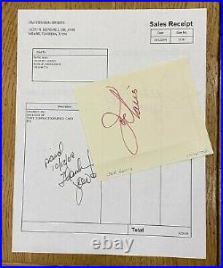 An original signed page by Joe Louis (with COA)