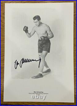 An original signed photograph by Max Schmeling (with COA)