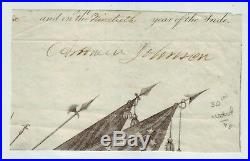 Andrew Johnson Cut Signature With Coa