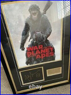 Andy Serkis Signed Framed Rise Of The Planet Of The Apes Rare With COA
