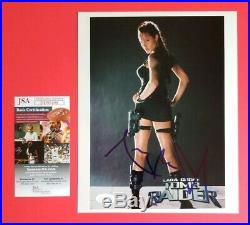 Angelina Jolie Signed Tomb Raider 8x10 Color Photo Certified With Jsa Coa
