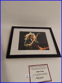 Angus Young AC/DC Autographed Photo Framed In 11x14 With COA