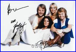 Anni-Frid Lyngstad & Bjorn & Benny ABBA Signed x 3 Photograph With Proof & COA
