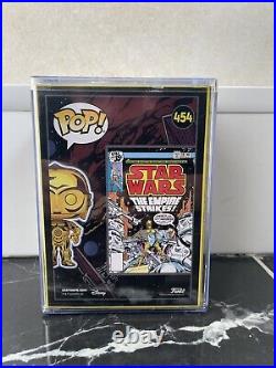 Anthony Daniels signed C-3PO 454 Funko pop with hard-case protector and COA