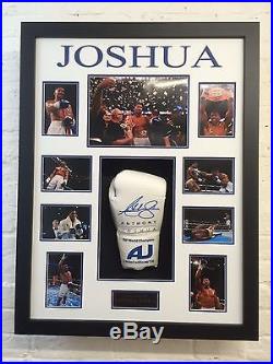 Anthony Joshua FRAMED GENUINE HAND SIGNED Boxing Glove WIth Proof AFTAL COA (E)