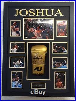Anthony Joshua FRAMED GENUINE HAND SIGNED Boxing Glove WIth Proof AFTAL COA (F)