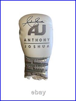 Anthony Joshua Hand Signed Black AJ Boxing Glove With COA £199