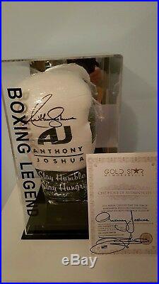 Anthony Joshua Signed Boxing Glove in Display Case and Comes with COA. + Photo
