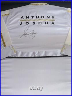 Anthony Joshua Signed Boxing Robe Framed In Led Light Up Display With COA