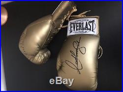 Anthony Joshua Signed Pair of Boxing Gloves With COA Gold
