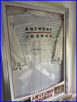 Anthony Joshua Signed Robe Framed With Coa