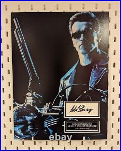 Arnold Schwarzenegger hand signed autograph terminator mount for frame with COA