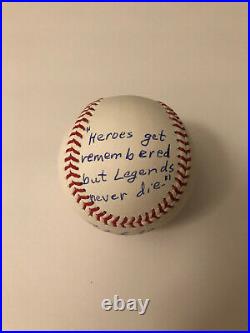 Art Lafleur Signed Baseball with The Sandlot Babe Ruth Quote with Beckett COA